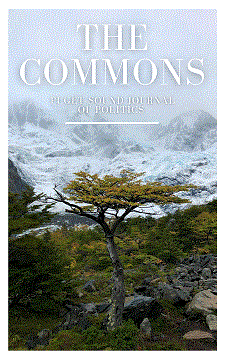 The Commons: Puget Sound Journal of Politics (image of tree in foreground, snowy mountain in background)
