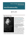 New & Noteworthy, March 2019 by Mei Ann Teo and Morgan Grambo
