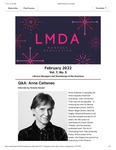 LMDA Monthly Newsletter, February 2022 by Victoria Abrash, Anne Cattaneo, Jacqueline Goldfinger, Noah Ezell, Toby Malone, Moein Mohebalian, and Martha Wade Steketee