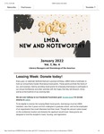 LMDA New and Noteworthy, January 2022 by Jacqueline Goldfinger