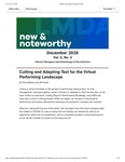 LMDA New and Noteworthy, December 2020 by Toby Malone, Aili Huber, Liesl Lafferty, and Kate Pitt